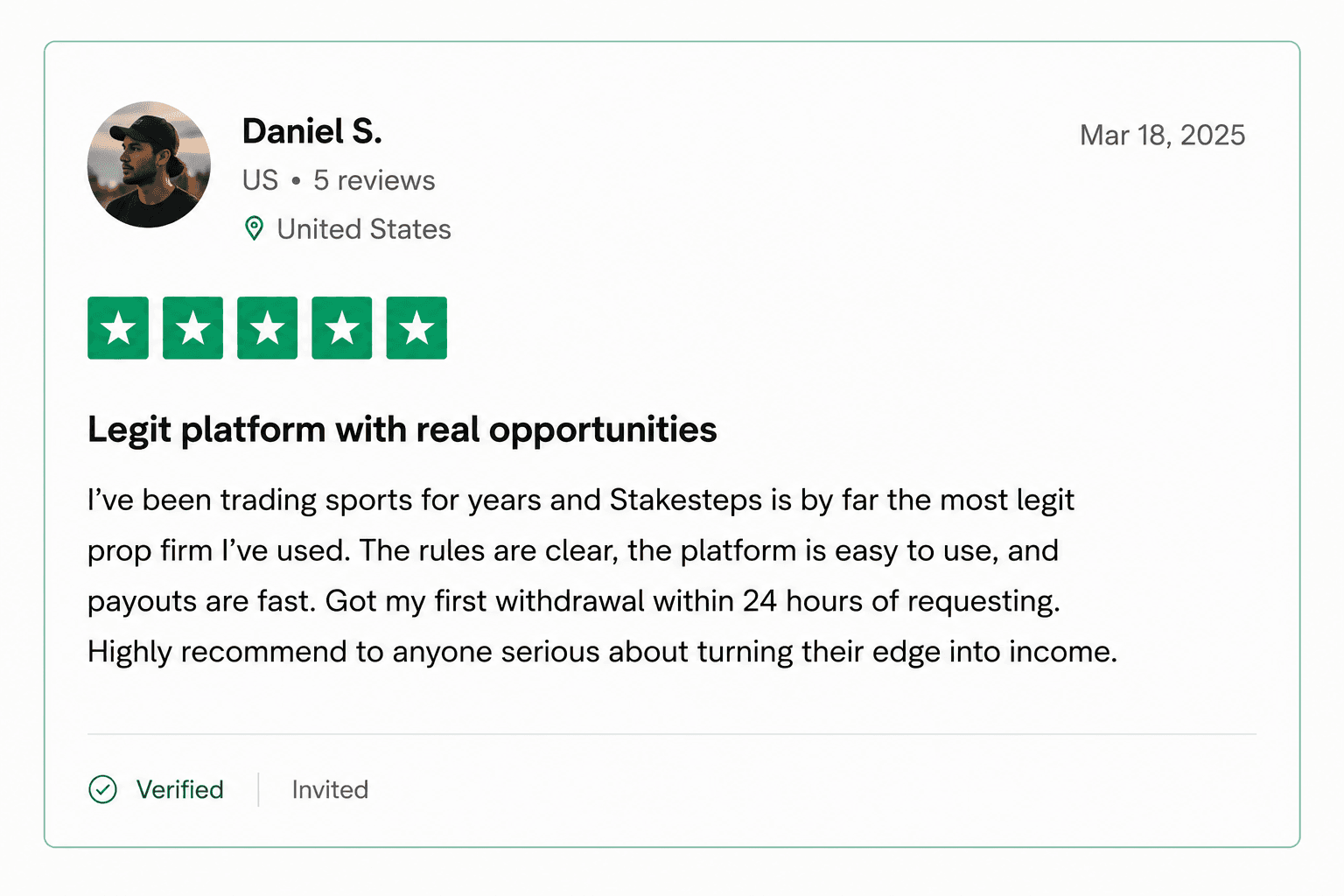StakeSteps customer review 8